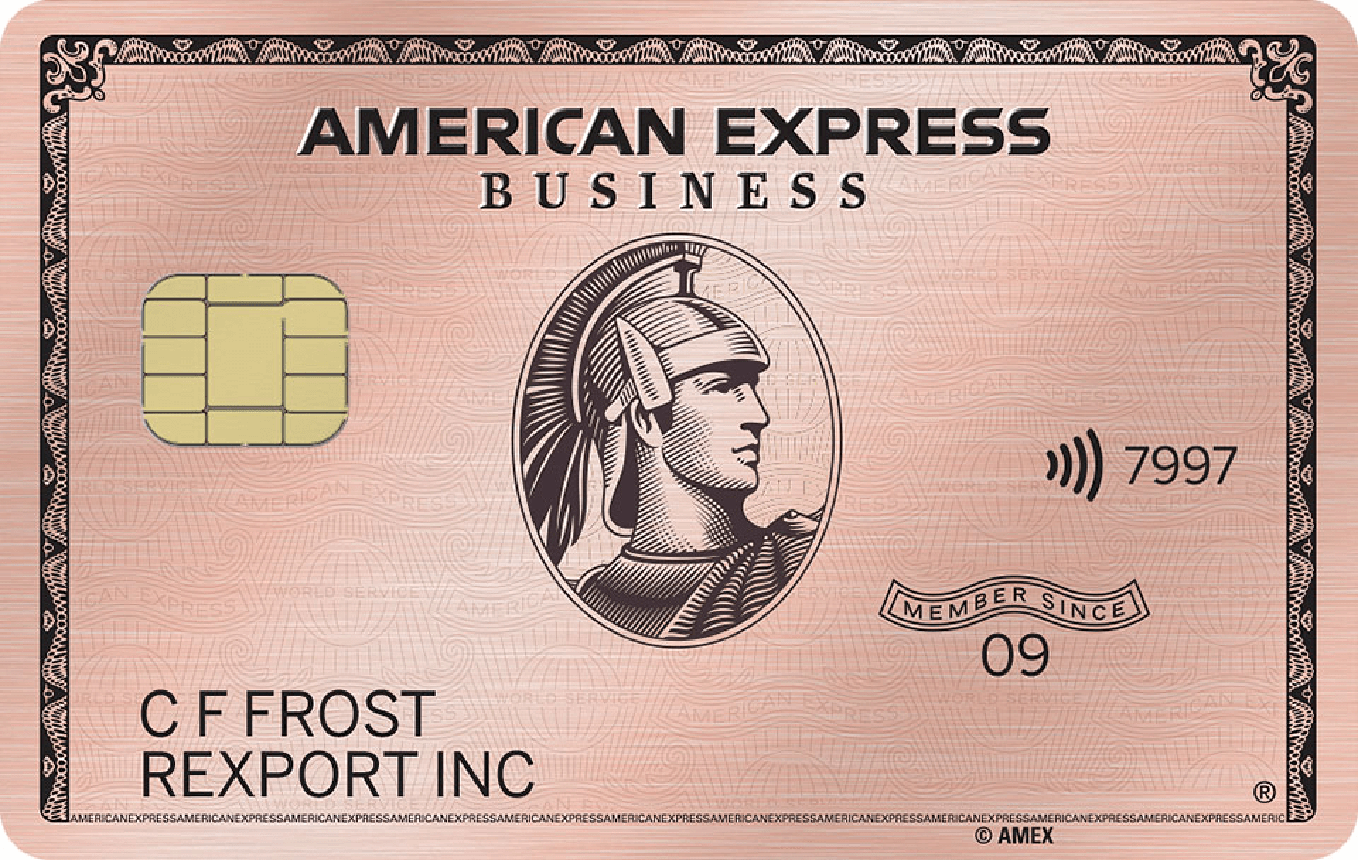 credit card art for: Amex Business Rose Gold Card